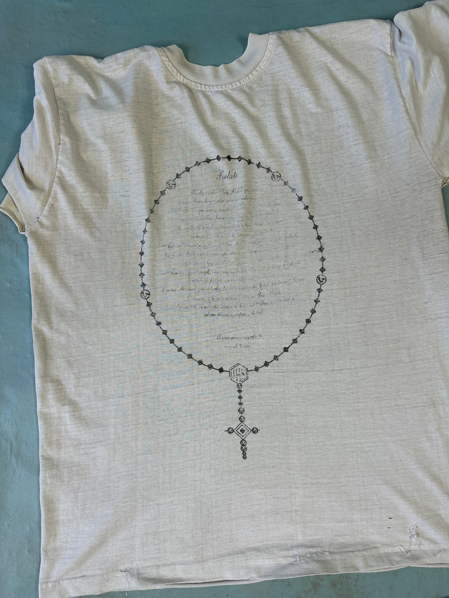 Playera Jesus Faded Vintage - L