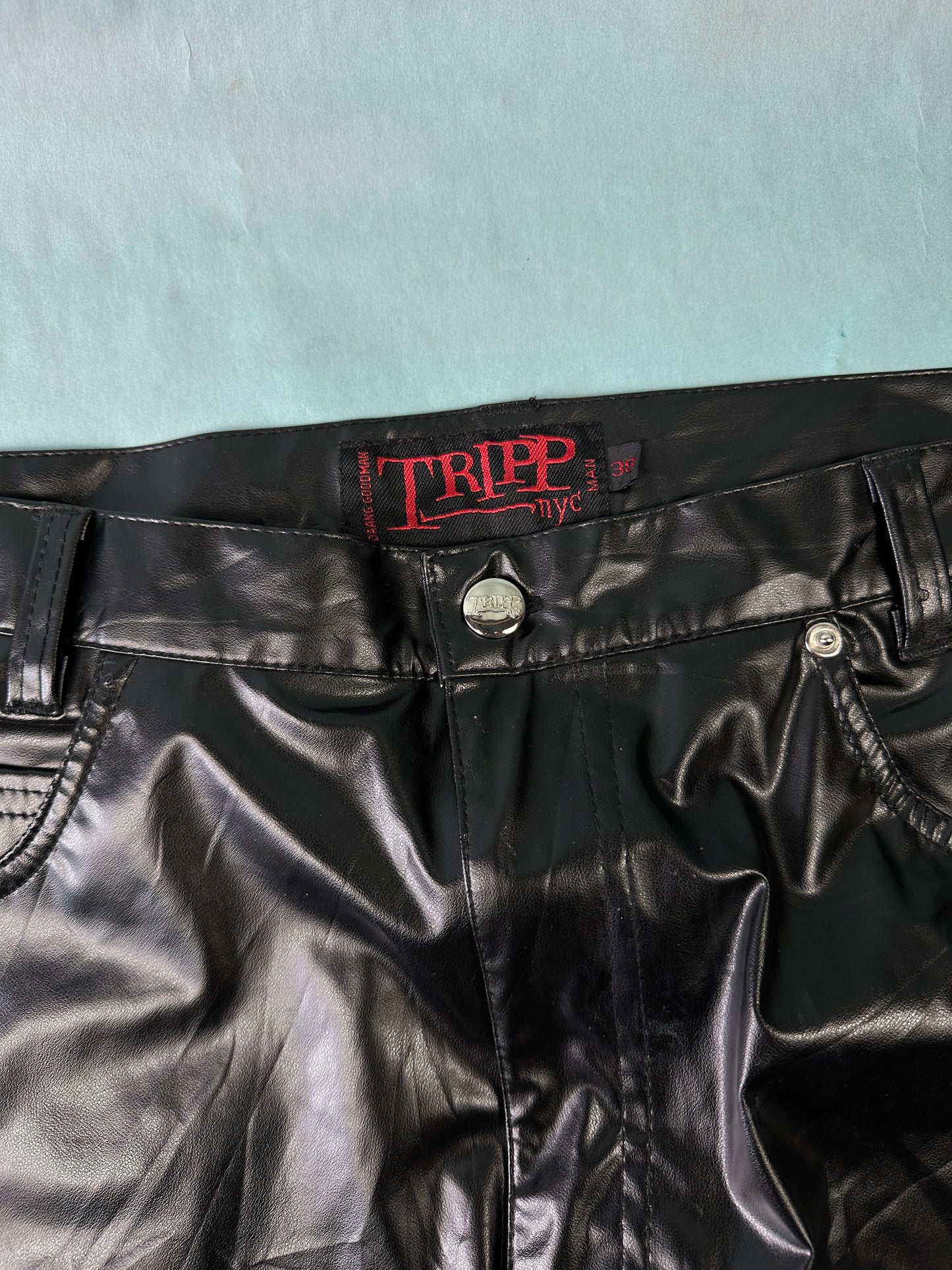 Tripp NYC Vintage Vegan Leather Pants - 38