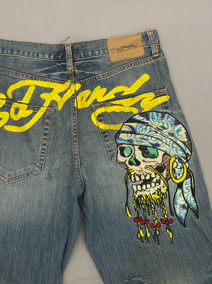 Ed Hardy Skull Vintage Shorts - 34