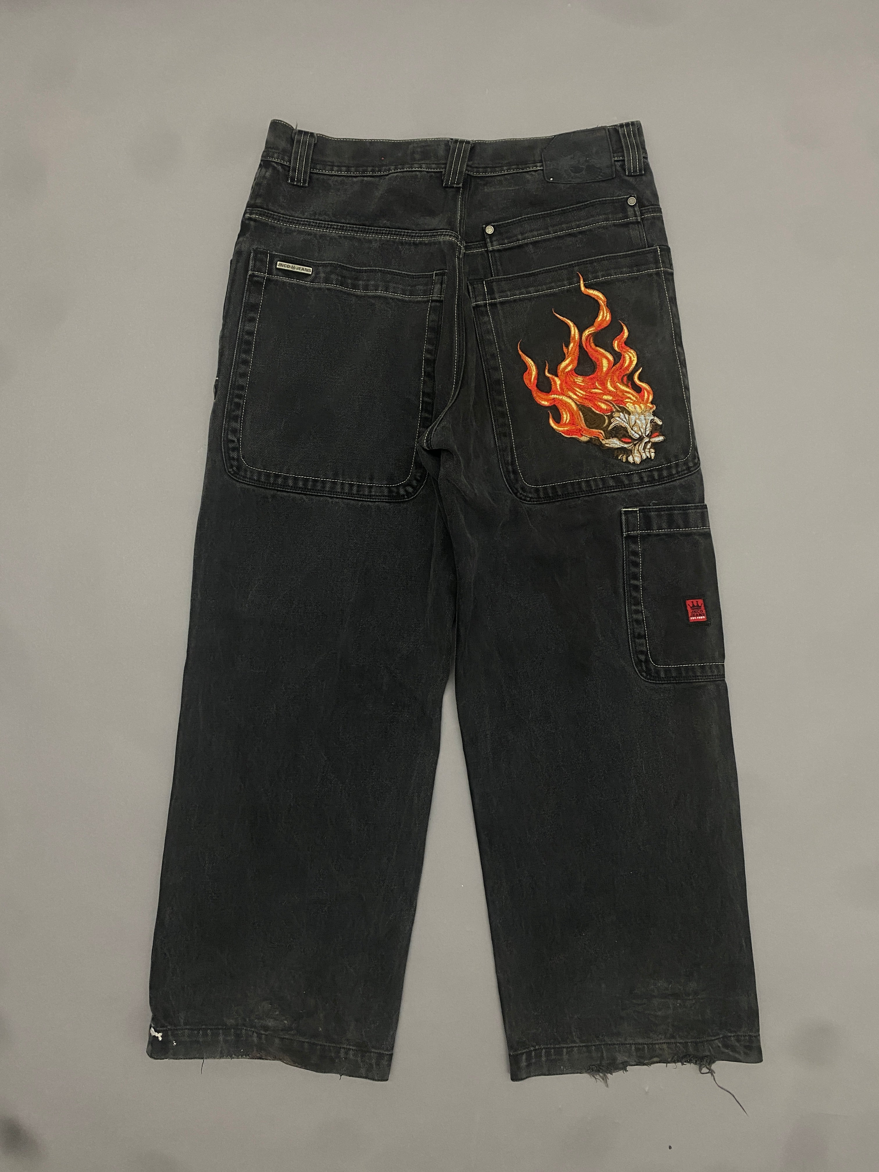 JNCO Flame Skull Vintage Jeans - 33x30