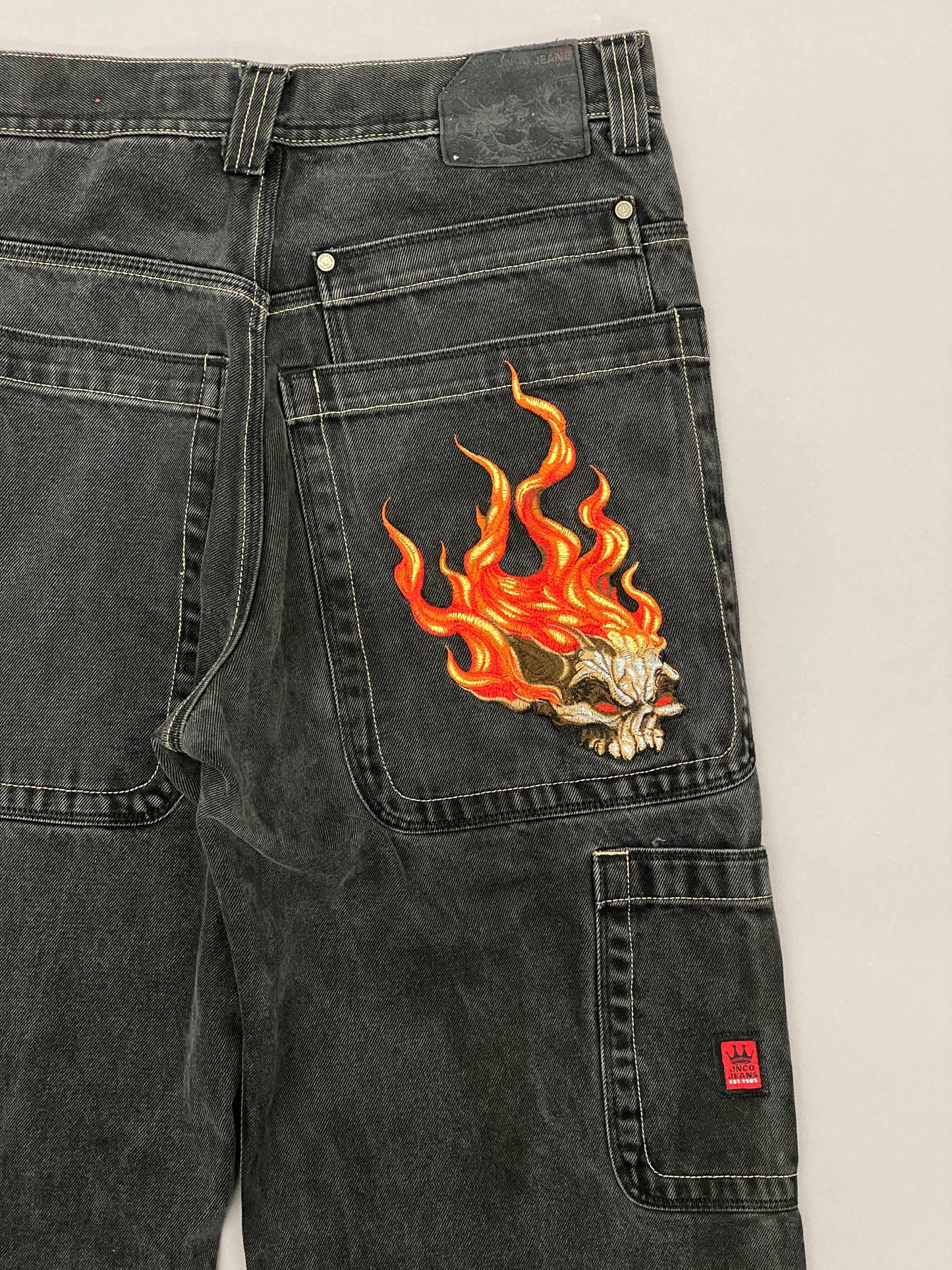 JNCO Flame Skull Vintage Jeans - 33x30