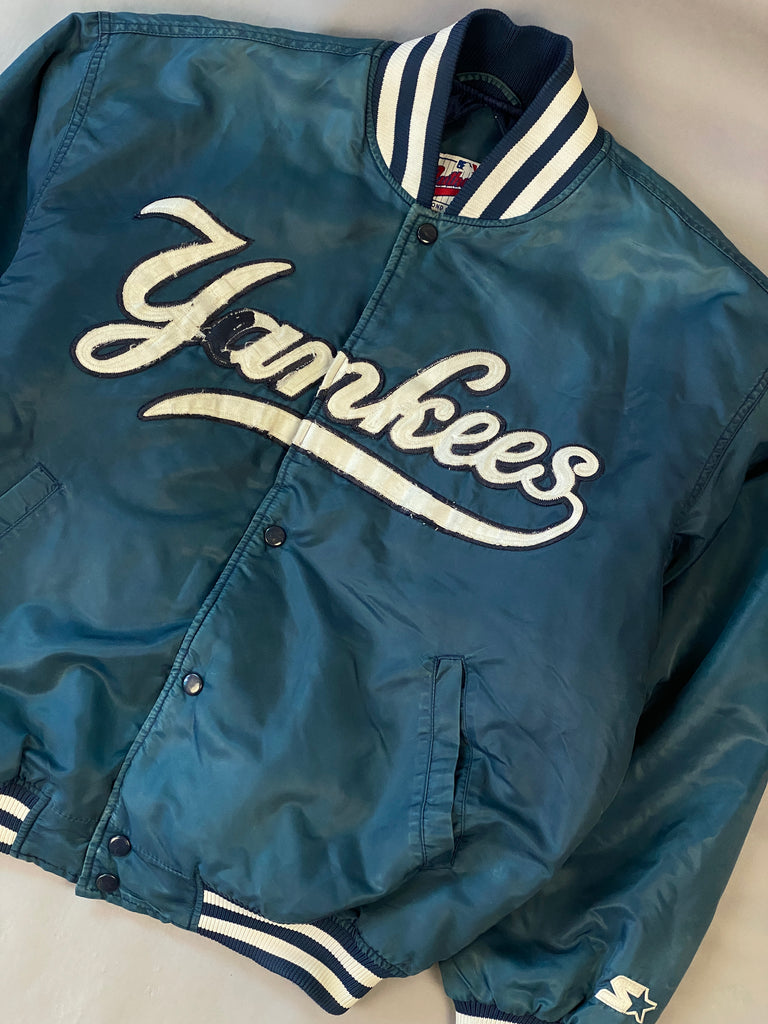 SOLD Vintage Chalk Line New York Yankees Baseball Jacket  Vintage jacket,  Baseball jacket, Embroidered denim jacket