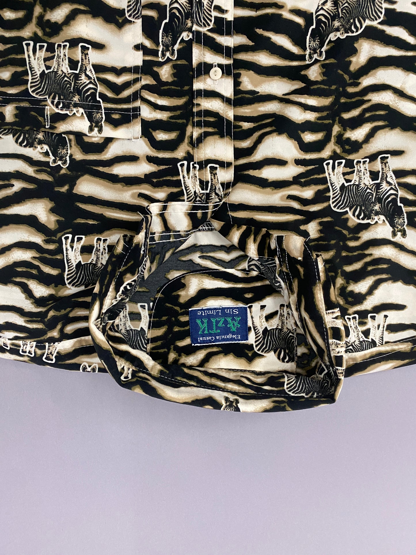 Camisa Zebra Animal Print Vintage