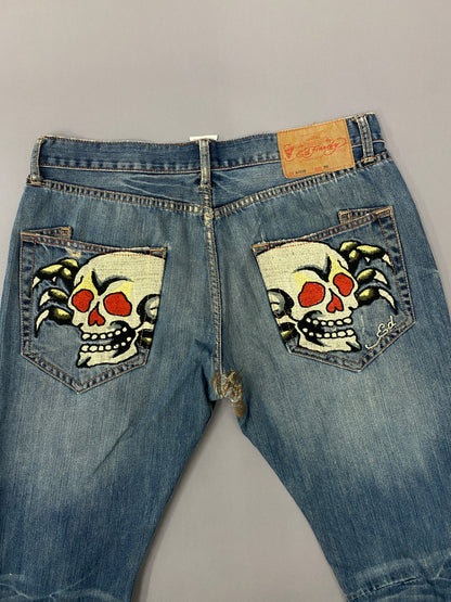 Ed Hardy Skull Jeans 36x34