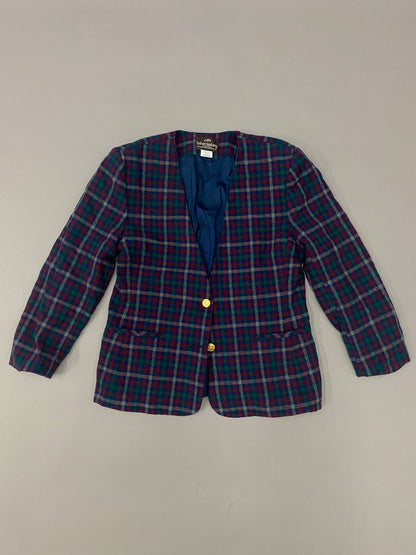 Vintage Blue Plaid Jacket