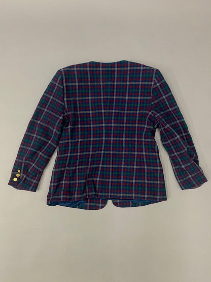 Vintage Blue Plaid Jacket