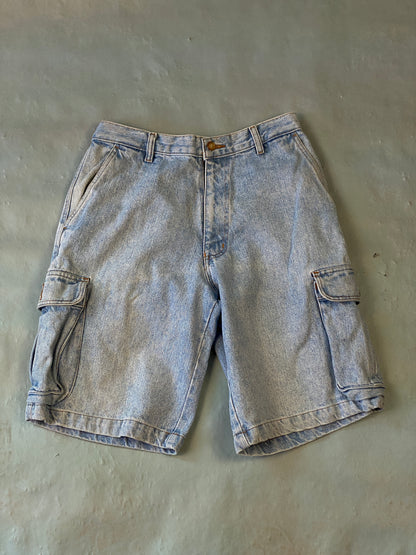 Vintage Denim Cargo Shorts - 30