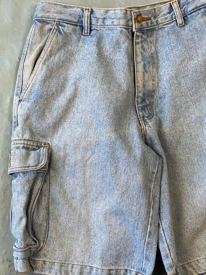 Vintage Denim Cargo Shorts - 30