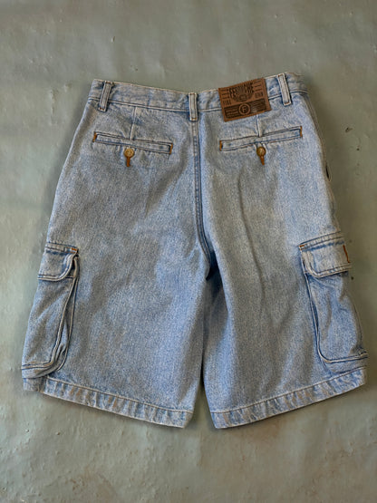 Vintage Denim Cargo Shorts - 30