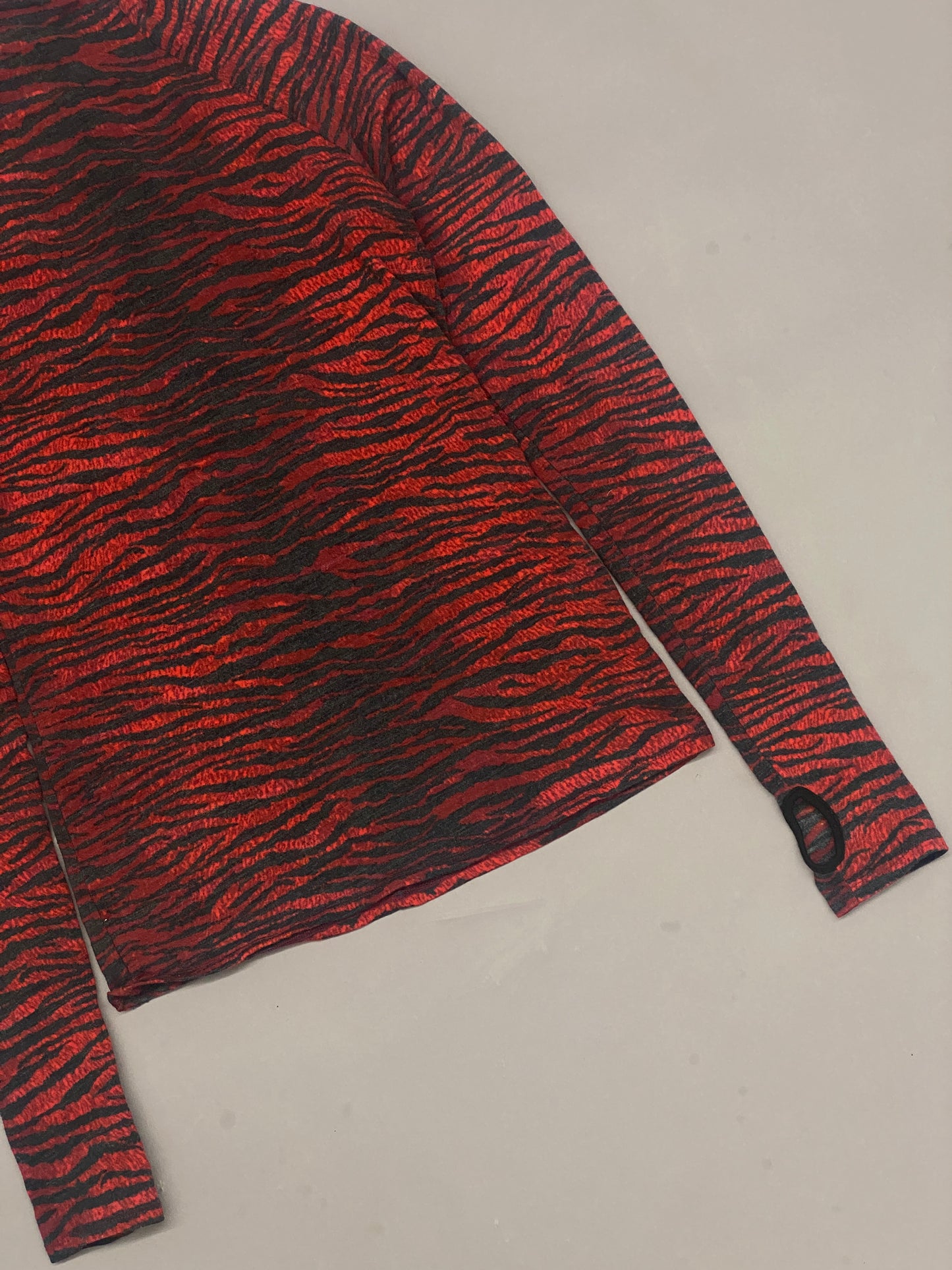Kenzo x HM Animal Print Red Long Sleeve Top
