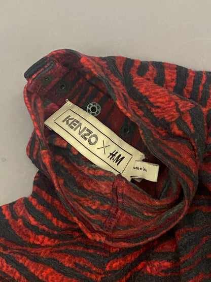 Top Kenzo x HM Animal Print Red Long Sleeve