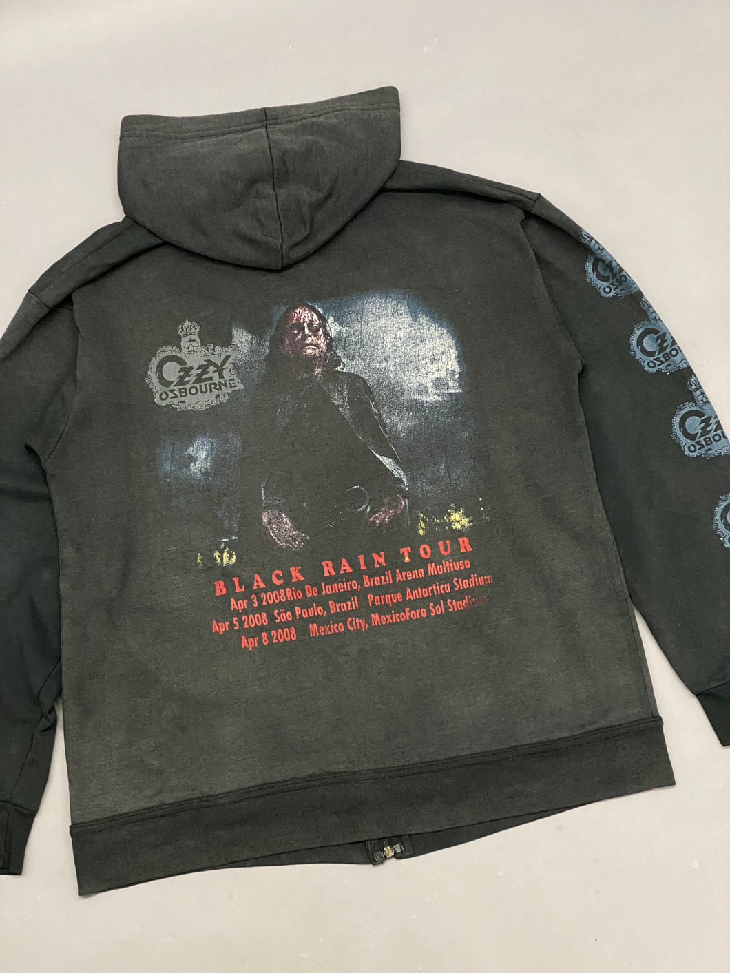 ozzy osbourne zip up hoodie