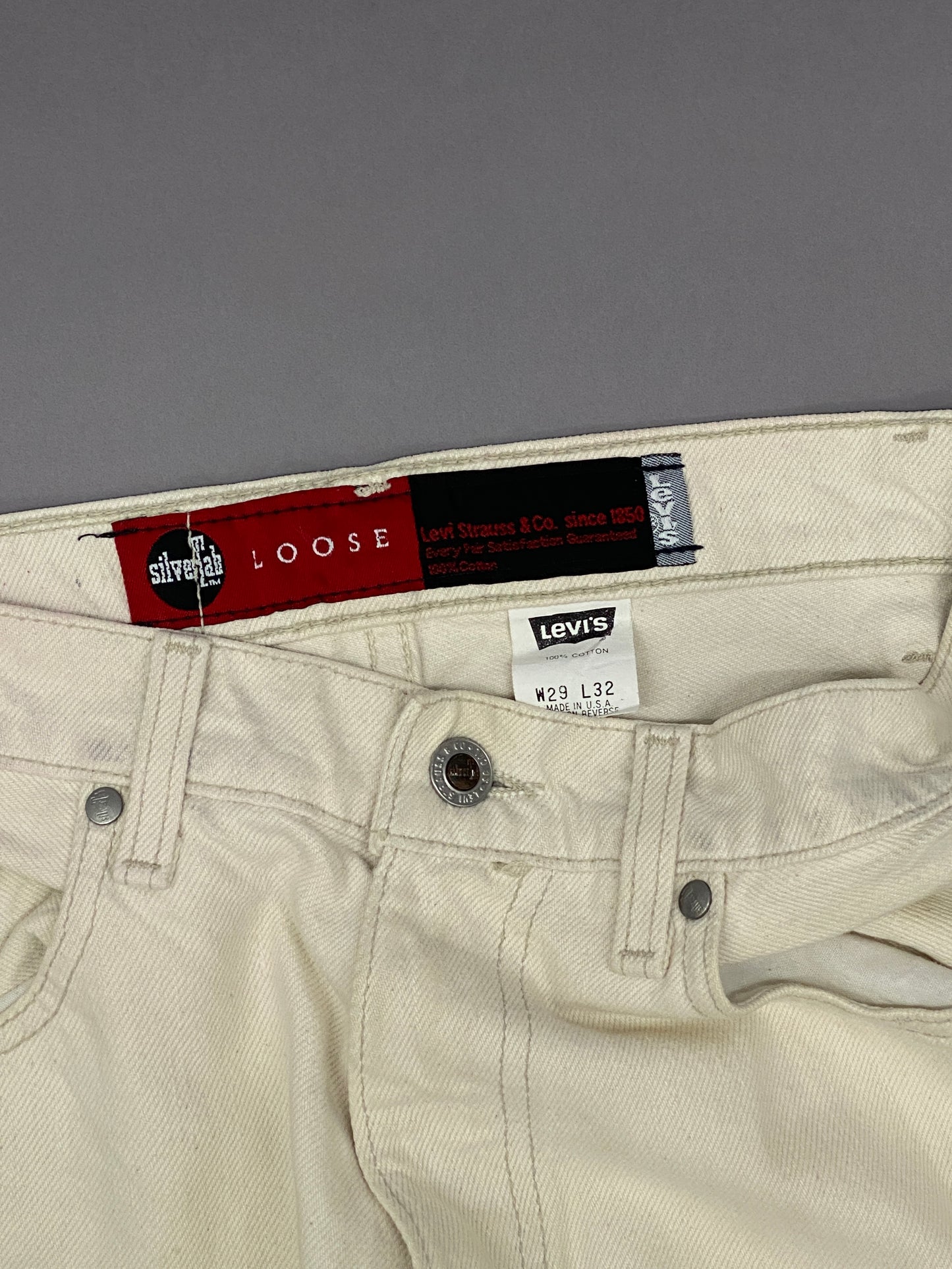 Levis Silvertab Vintage White Jeans - 29 x 32