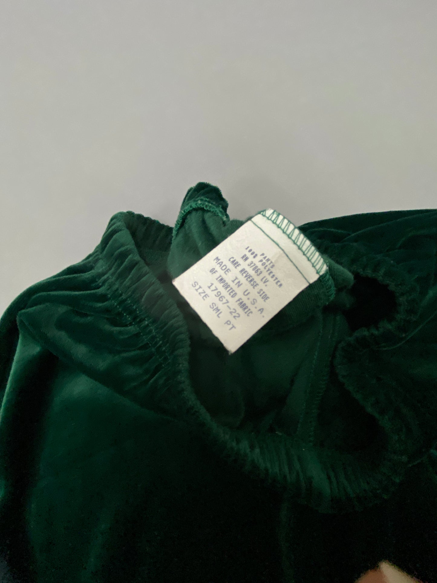 Pants Velvet Verde Vintage - Sz S