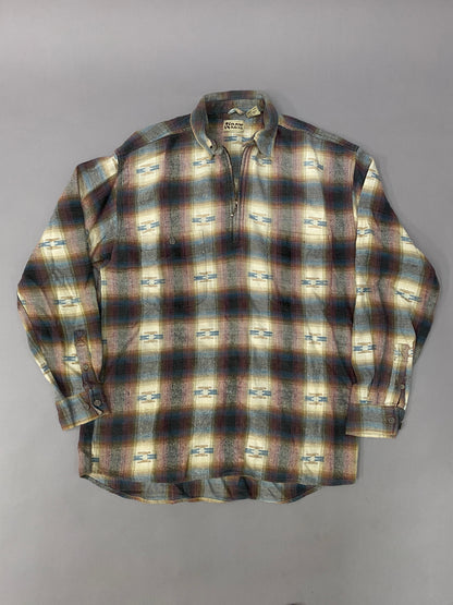 Camisa Flannel Half Zip Vintage