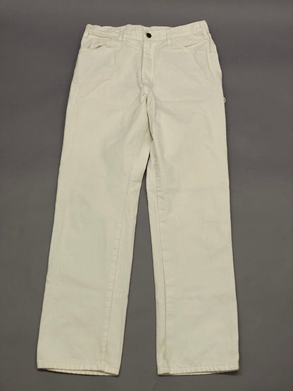 Dickies Carpenter Vintage White Pants - 32 x 34