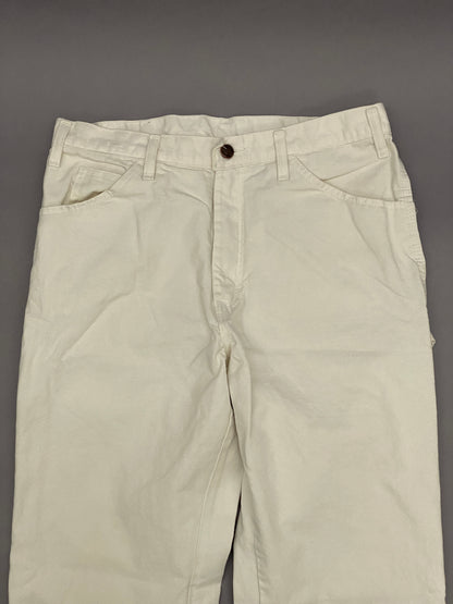 Dickies Carpenter Vintage White Pants - 32 x 34