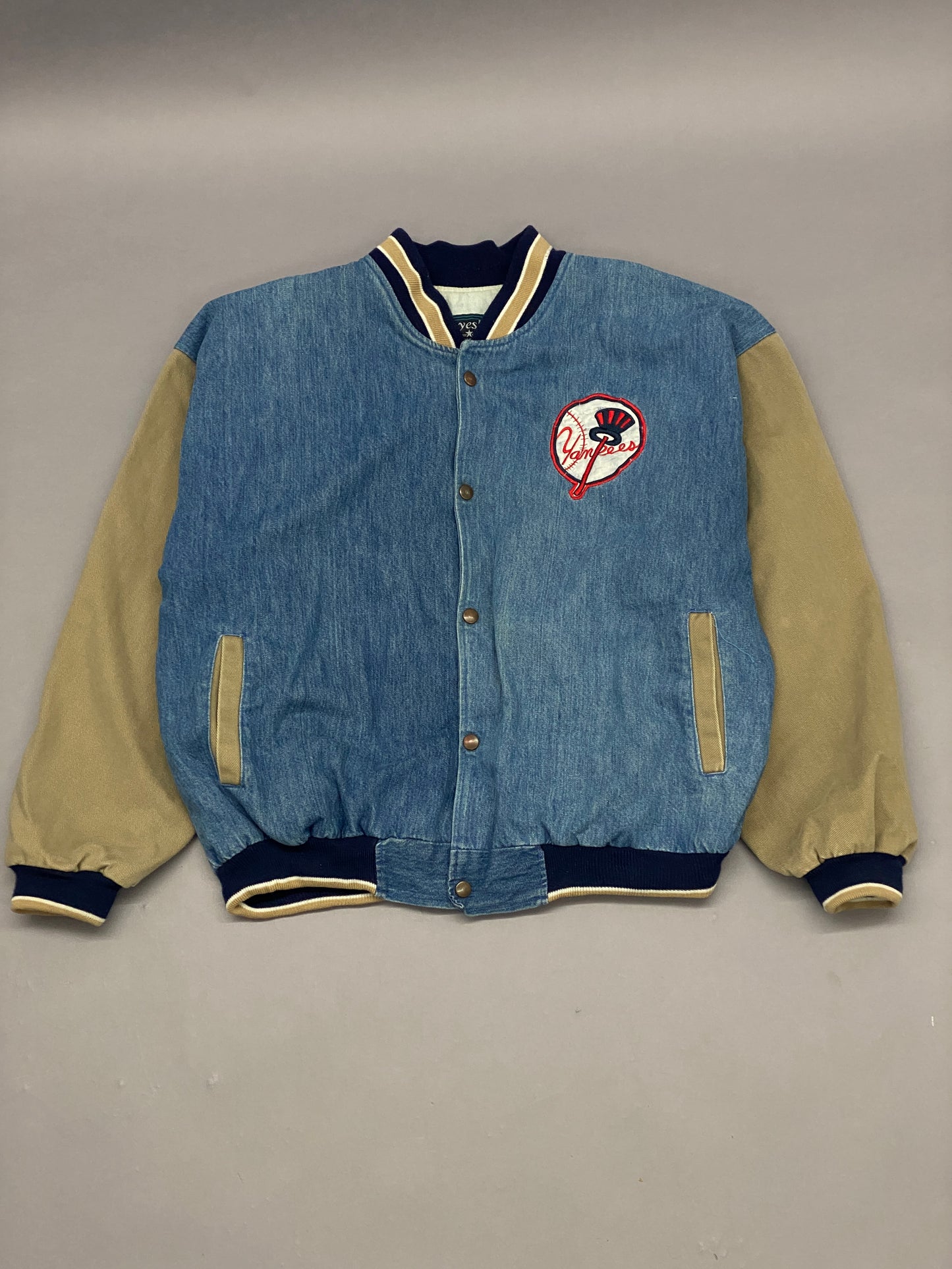 Yankees Vintage Denim Bomber Jacket