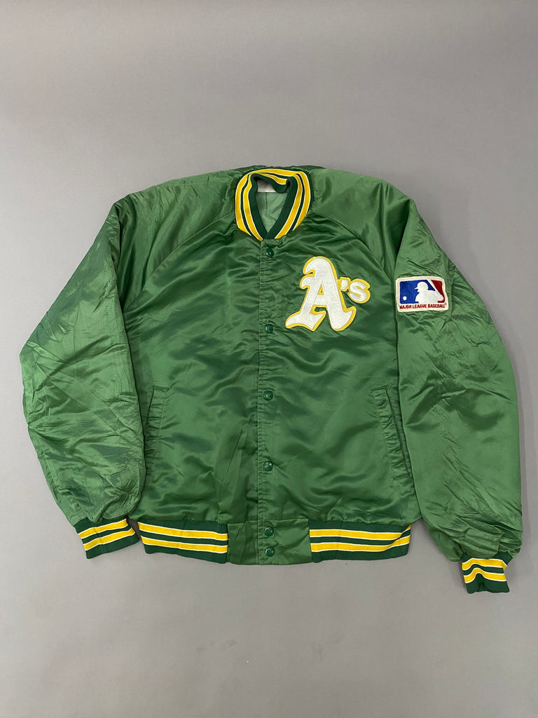 XL/XXL) Vtg Swingster Oakland Athletics Satin Jacket