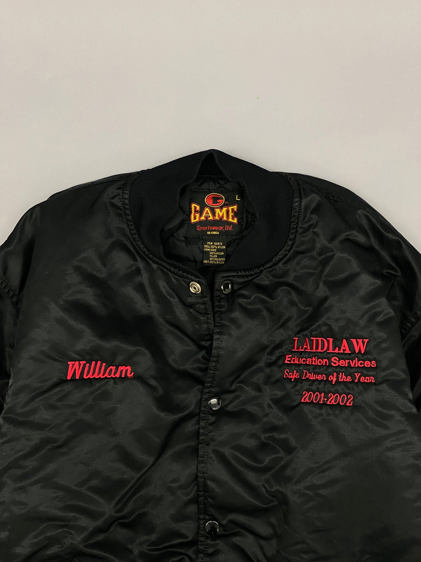 William Vintage Satin Bomber Jacket