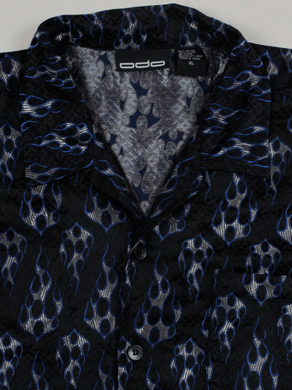 Camisa Fuego Holograma Vintage