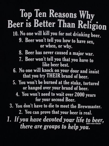 Playera Beer > Religion