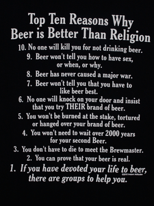 Beer T-shirt &gt; Religion