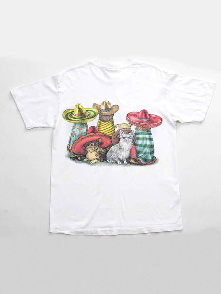 Playera Perros Sombrero Vintage