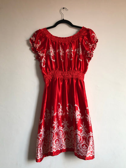 Vestido Rojo Satinado