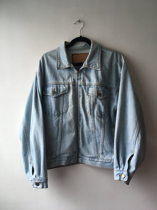 Zippered Denim Jacket