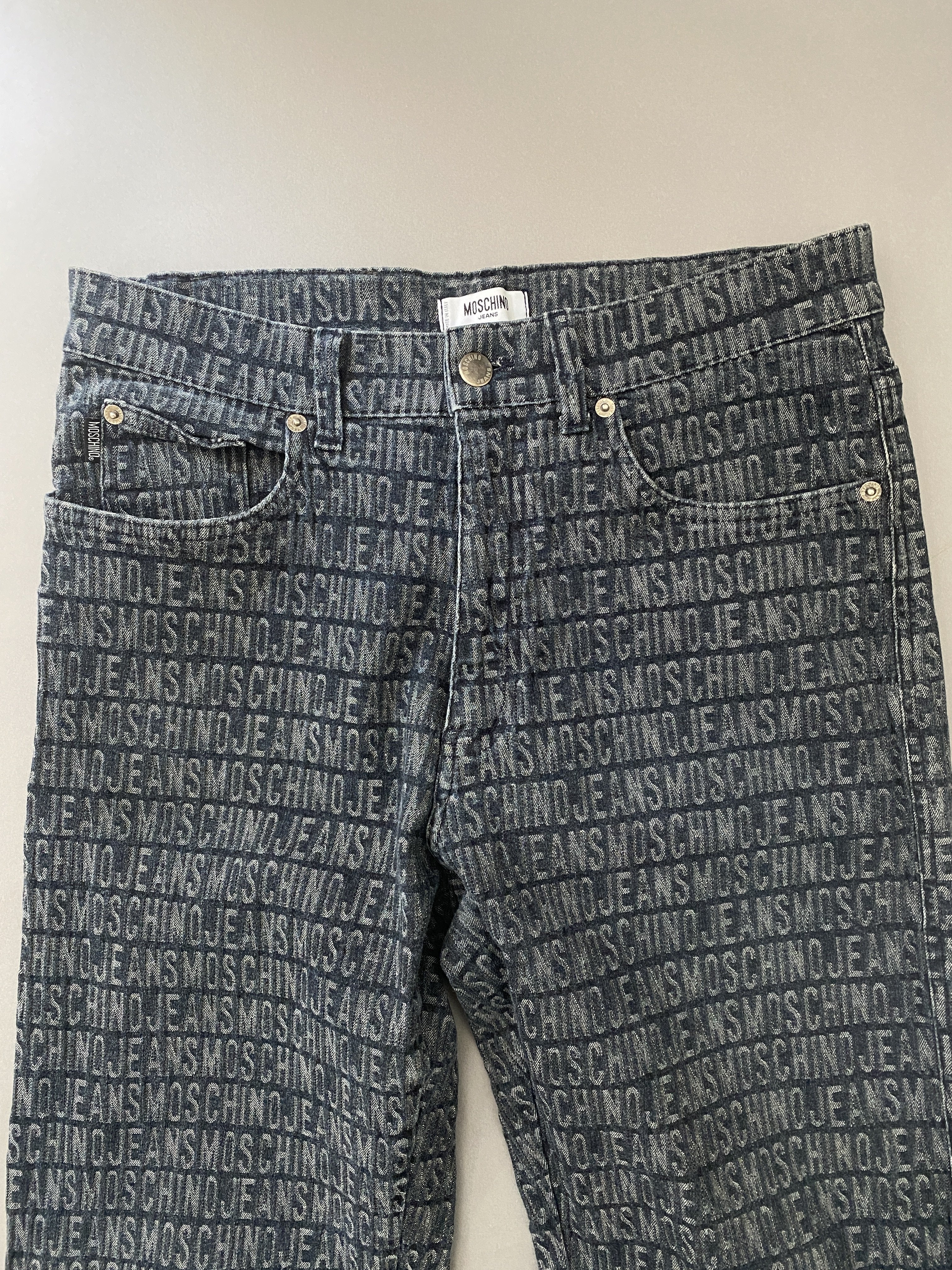 Moschino Monogram All Over Print Vintage Jeans Ropa Chidx