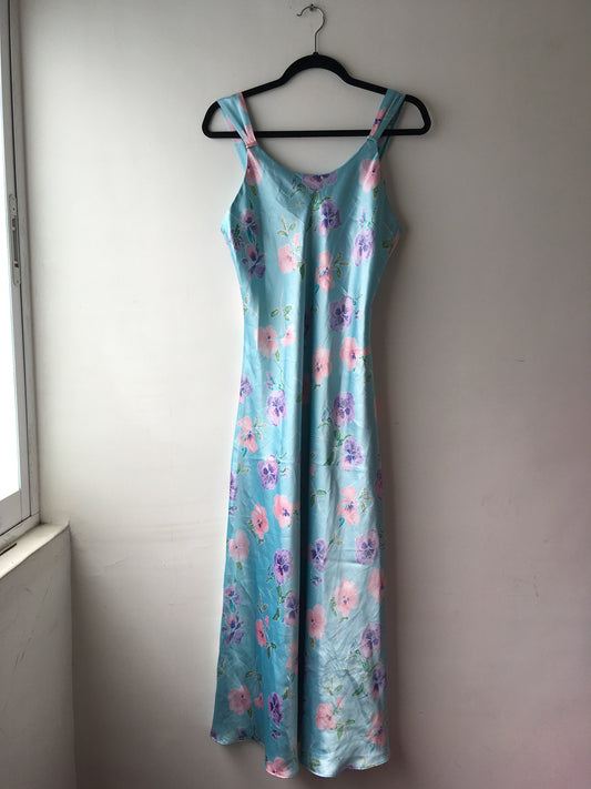 Flowered silk dress