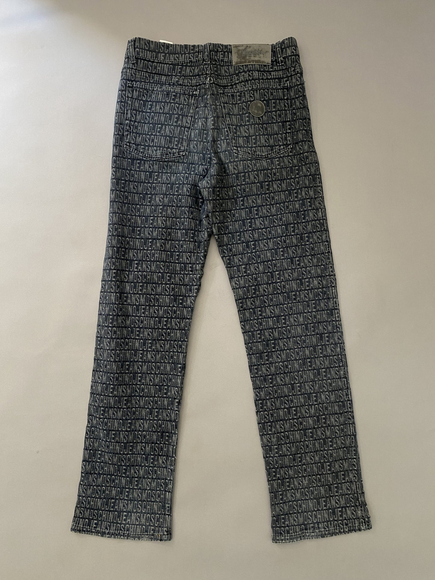 Moschino Monogram All Over Print Vintage Jeans