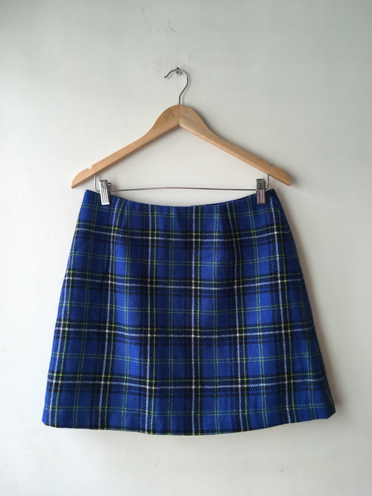 Blue Checked Skirt