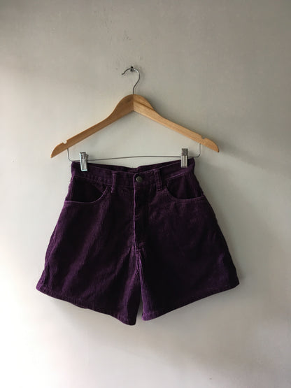 Purple Corduroy Shorts