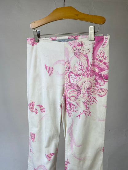 Pink Versace Print Trousers