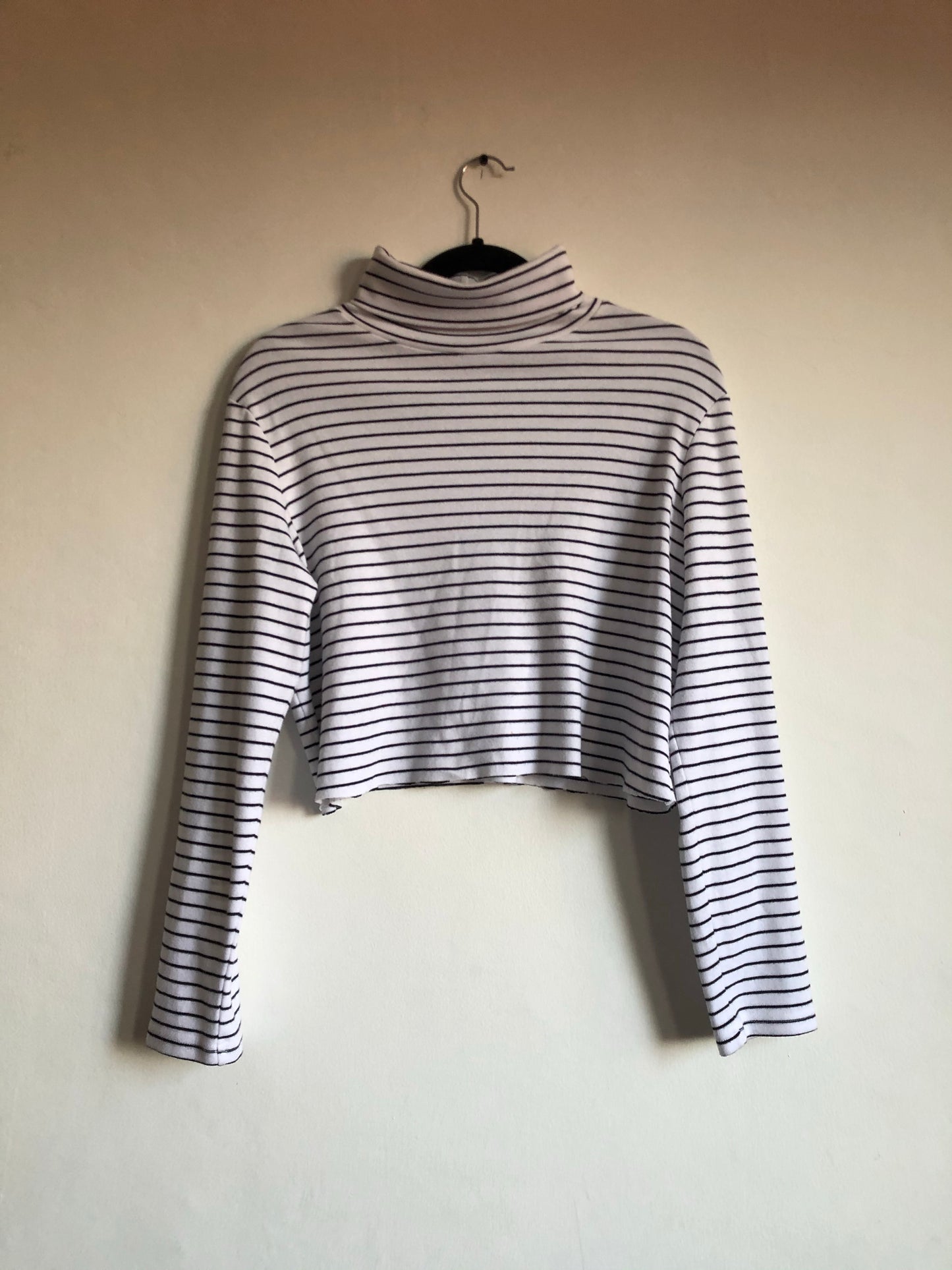 Striped High Neck Top