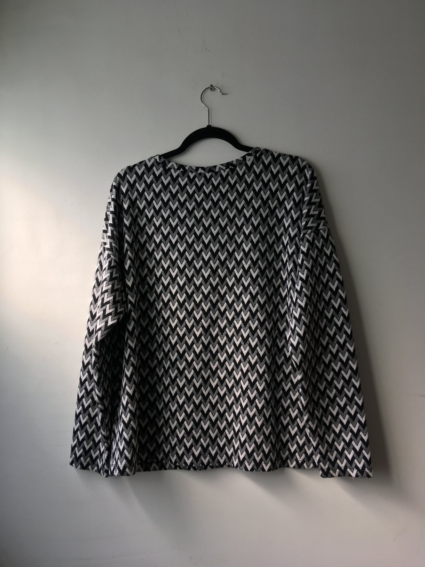 Gray Print Sweater