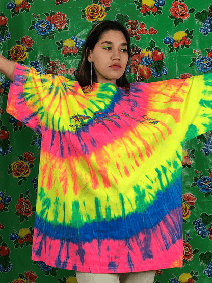 Playera Delfines Tie Dye Vintage