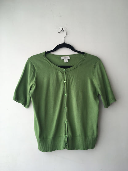 Green Cardigan Top