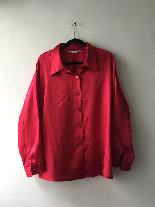 Red Satin Blouse