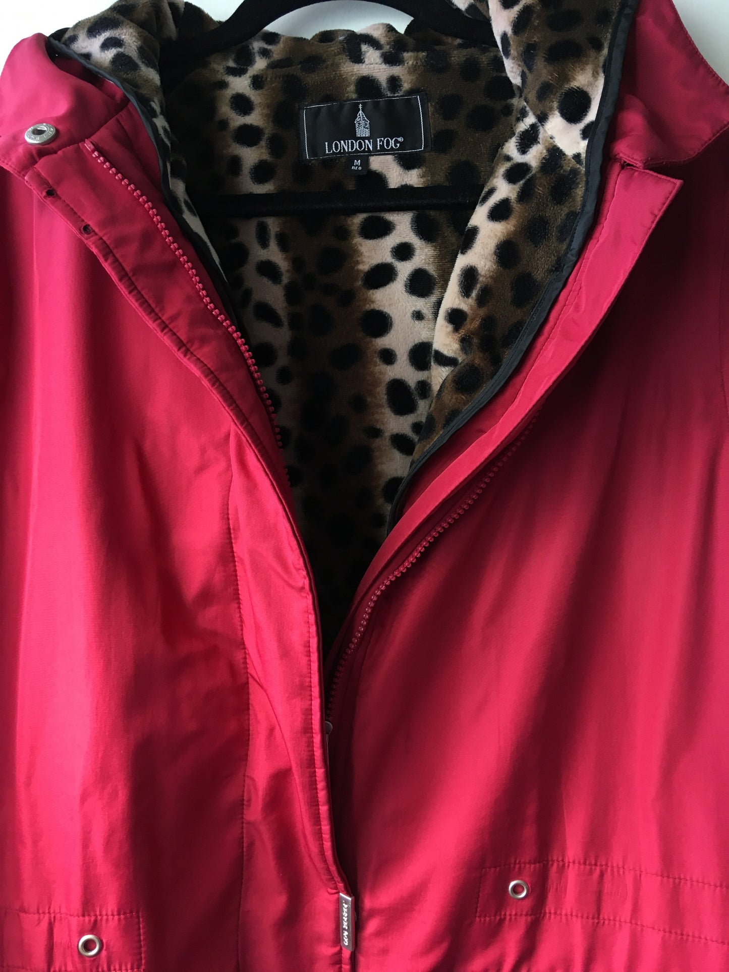 Red and Leopard Jacket with Gloves