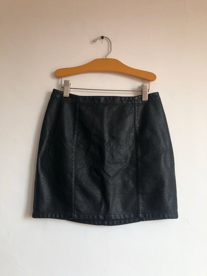 Black Leatherette Skirt