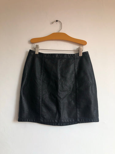 Black Leatherette Skirt