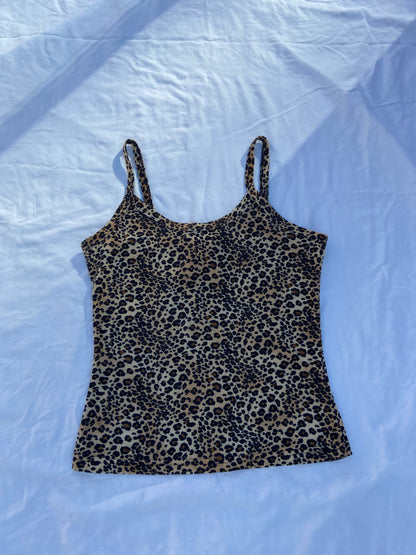 Velvet animal print top