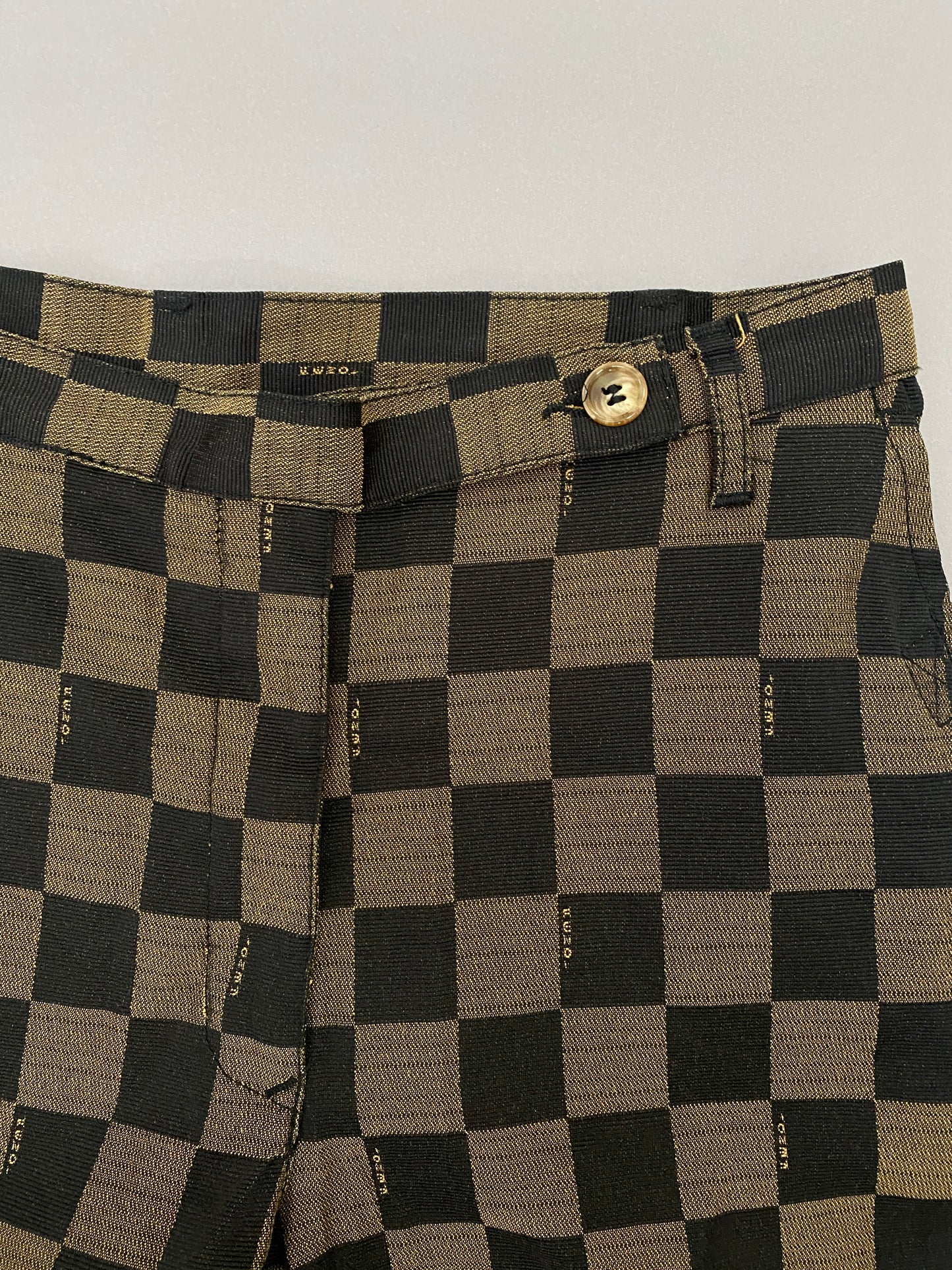 Pantalones Fendi Vintage Checkered Monogram