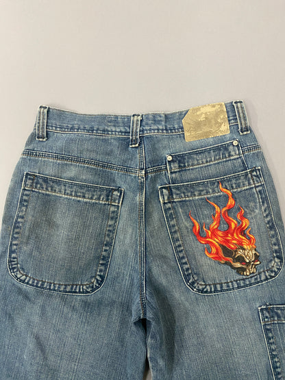 JNCO Flame Skull Vintage Jeans - 30