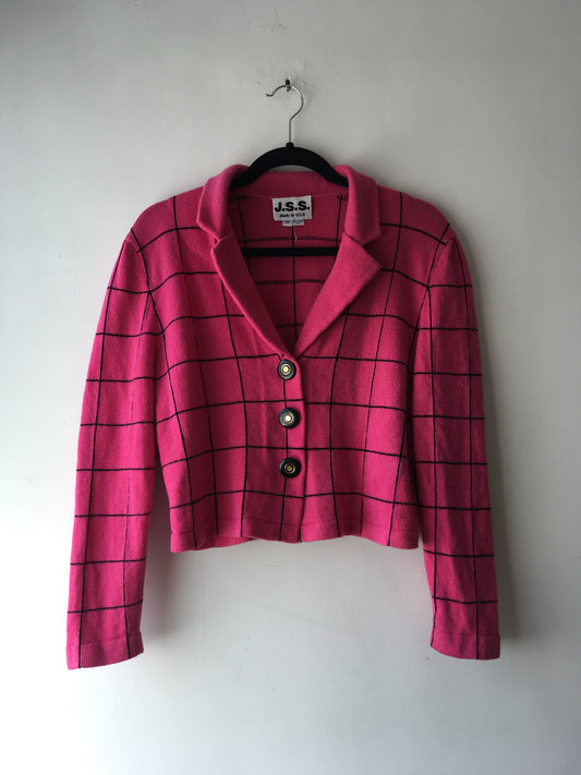 Pink Checked Sweater