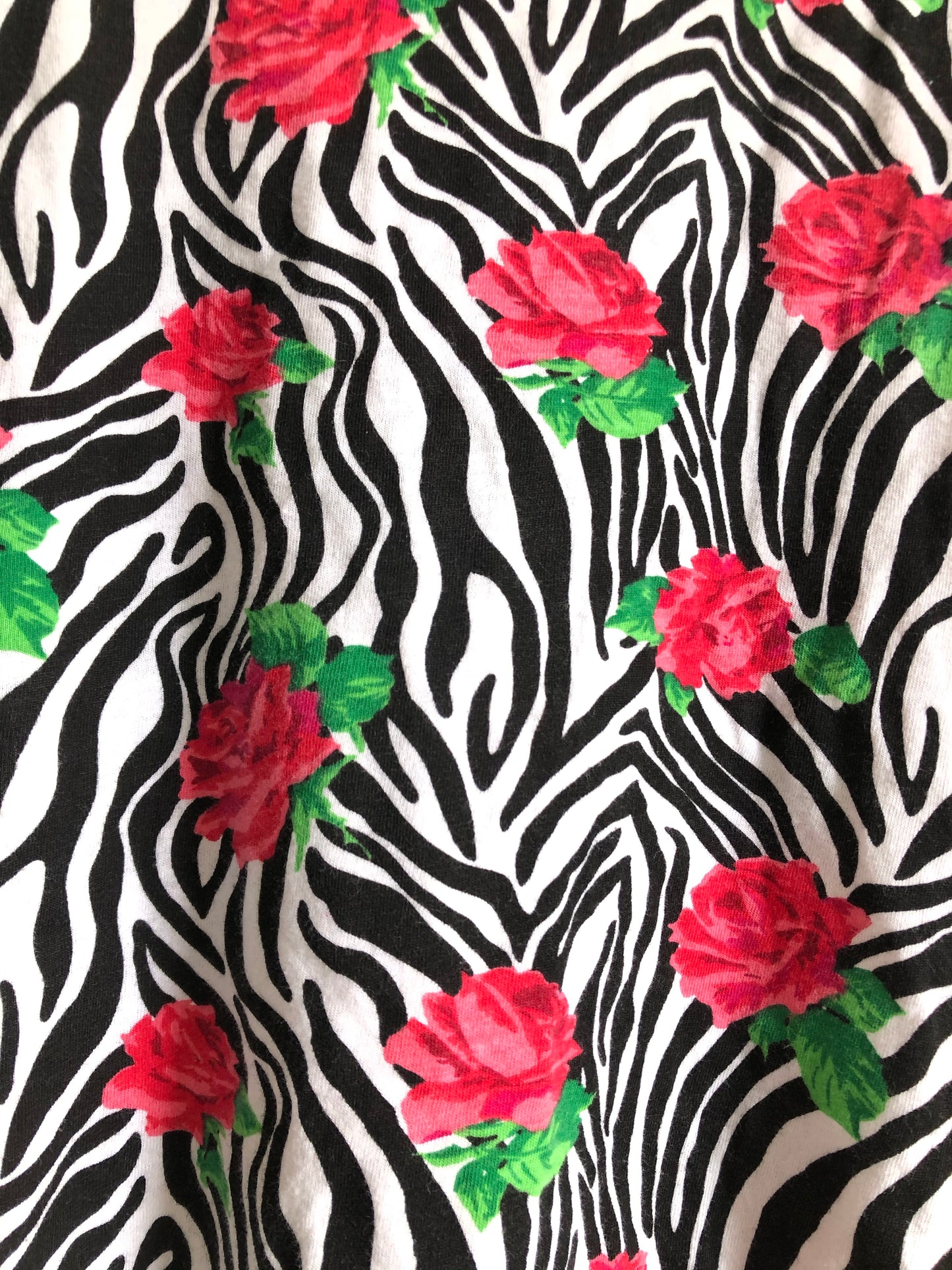 Zebra and Roses Top
