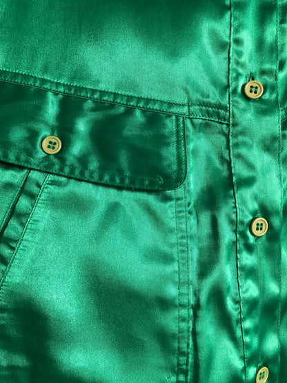 Green Satin Blouse